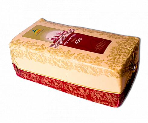 Сыр Радонежский 45%, брус, пленка, 5 кг